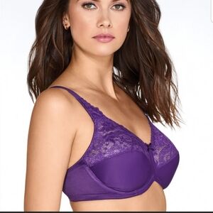 NWT Lilyette Comfort Lace Minimizer Bra - Sz 34D US